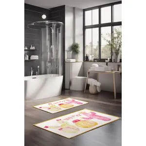 CT-5280 Multicolor Bathmat Set (2 Pieces)