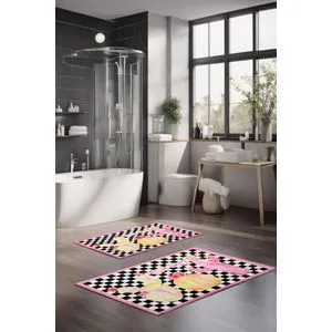 CT-5281 Multicolor Bathmat Set (2 Pieces)