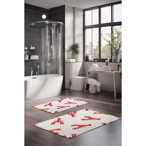 CT-5289 Set Višebojnih Kupatilskih Prostirača (2 Komada)