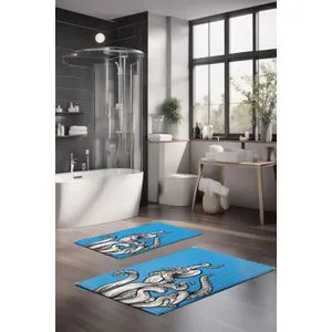 CT-5290 Multicolor Bathmat Set (2 Pieces)