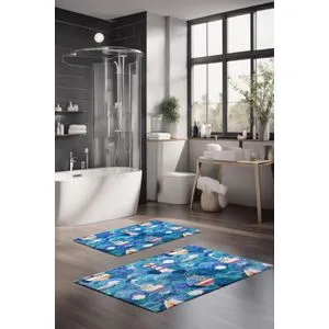 CT-5291 Set Višebojnih Kupatilskih Prostirača (2 Komada)