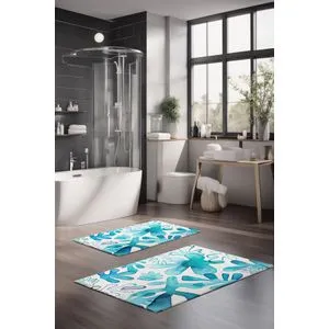 CT-5294 Multicolor Bathmat Set (2 Pieces)