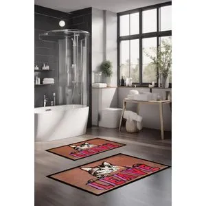 CT-5295 Multicolor Bathmat Set (2 Pieces)