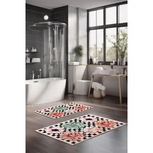 CT-5297 Multicolor Bathmat Set (2 Pieces)
