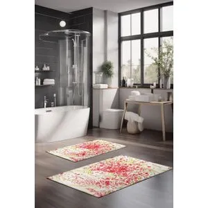 CT-5298 Set Višebojnih Kupatilskih Prostirača (2 Komada)