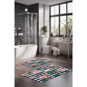 CT-5301 Set Višebojnih Kupatilskih Prostirača (2 Komada)