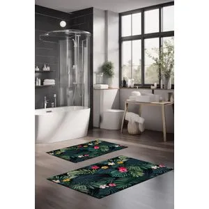 CT-5302 Multicolor Bathmat Set (2 Pieces)