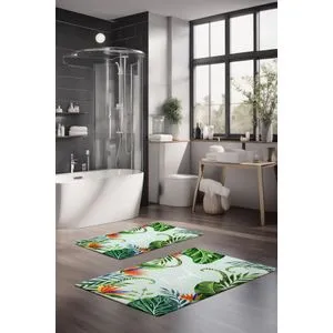 CT-5305 Multicolor Bathmat Set (2 Pieces)