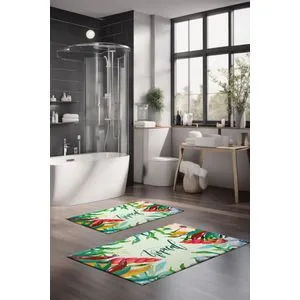 CT-5306 Multicolor Bathmat Set (2 Pieces)
