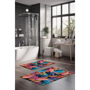 CT-5307 Multicolor Bathmat Set (2 Pieces)