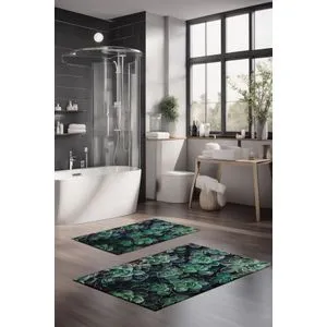 CT-5308 Multicolor Bathmat Set (2 Pieces)