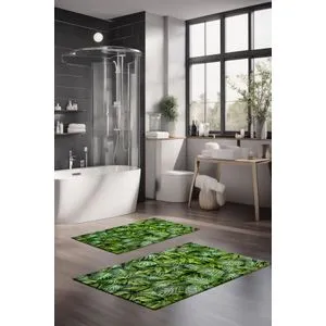 CT-5309 Multicolor Bathmat Set (2 Pieces)