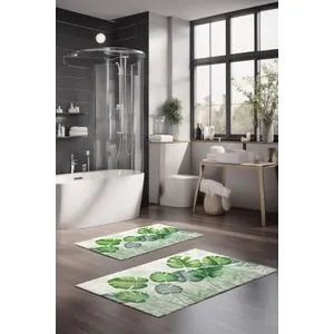 CT-5310 Set Višebojnih Kupatilskih Prostirača (2 Komada)