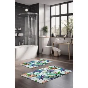 CT-5313 Multicolor Bathmat Set (2 Pieces)