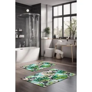 CT-5314 Multicolor Bathmat Set (2 Pieces)
