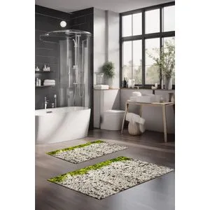 CT-5315 Multicolor Bathmat Set (2 Pieces)