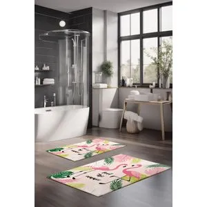 CT-5318 Multicolor Bathmat Set (2 Pieces)