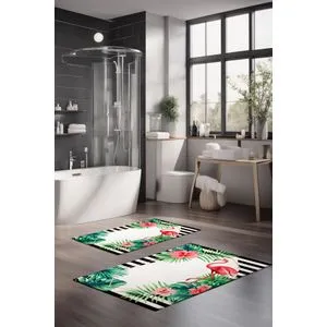 CT-5319 Set Višebojnih Kupatilskih Prostirača (2 Komada)