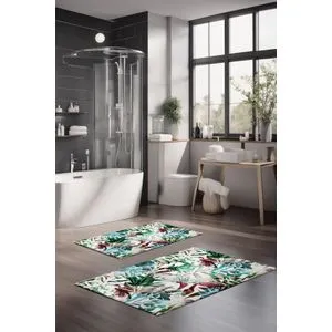 CT-5323 Set Tepiha za Kupatilo u Višebojnoj Boji (2 Komada)