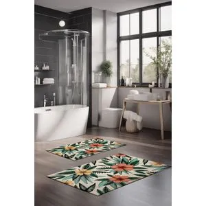 CT-5325 Multicolor Bathmat Set (2 Pieces)