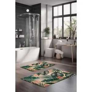 CT-5328 Multicolor Bathmat Set (2 Pieces)