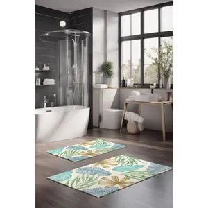 CT-5329 Set Višebojnih Kupatilskih Prostirača (2 Komada)