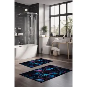 CT-5333 Multicolor Bathmat Set (2 Pieces)