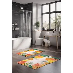 CT-5337 Multicolor Bathmat Set (2 Pieces)
