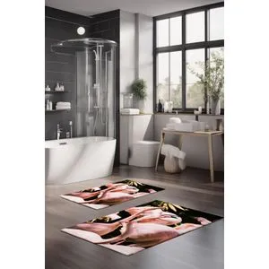 CT-5340 Set Višebojnih Kupatilskih Prostirača (2 Komada)