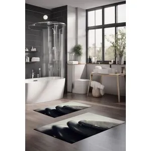 CT-5341 Set Višebojnih Kupatilskih Prostirača (2 Komada)