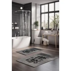 CT-5355 Set Višebojnih Kupatilskih Prostirki (2 Komada)