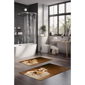 CT-5368 Set Višebojnih Kupatilskih Prostirača (2 Komada)