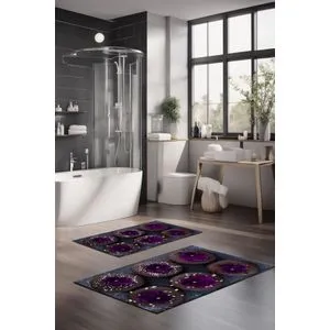 CT-5369 Set Višebojnih Kupatilskih Prostirača (2 Komada)