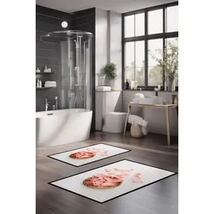 CT-5370 Set Tepiha za Kupatilo u Višebojnoj Boji (2 Komada)