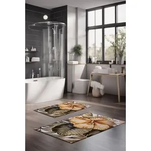 CT-5375 Set Višebojnih Kupatilskih Prostirača (2 Komada)