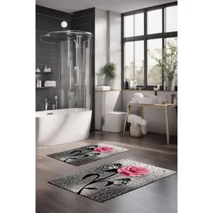 CT-5385 Multicolor Bathmat Set (2 Pieces)