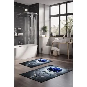 CT-5386 Multicolor Bathmat Set (2 Pieces)