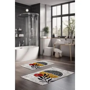 CT-5406 Multicolor Bathmat Set (2 Pieces)