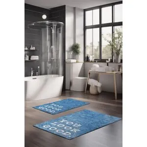 CT-5416 Set Višebojnih Kupatilskih Prostirki (2 Komada)