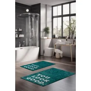 CT-5417 Multicolor Bathmat Set (2 Pieces)