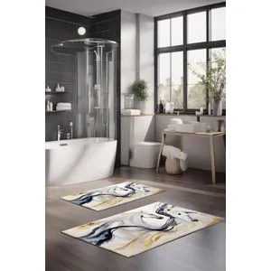 CT-5419 Multicolor Bathmat Set (2 Pieces)