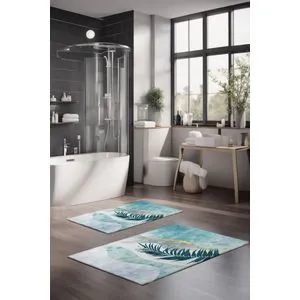 CT-5424 Multicolor Bathmat Set (2 Pieces)