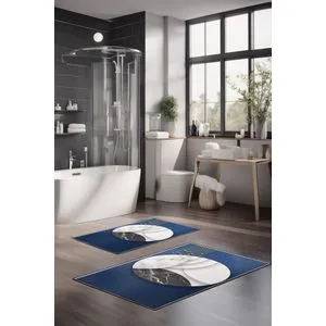 CT-5428 Multicolor Bathmat Set (2 Pieces)