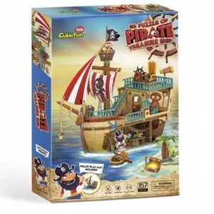 Cubicfun Puzzle Pirate Treasure Ship P832H
