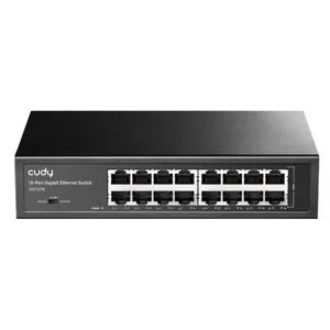 Cudy GS1016 16-Port 10/100/1000M Switch,16x Gbit  RJ45 port, rackmount (Alt. PFS3016-16G)