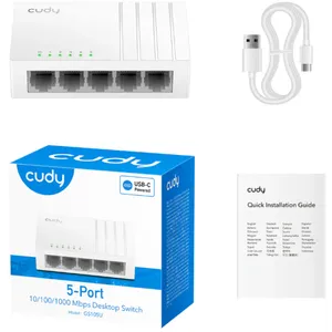 Cudy GS105U 5-Port Gigabit Ethernet Switch with USB-C Power Jack