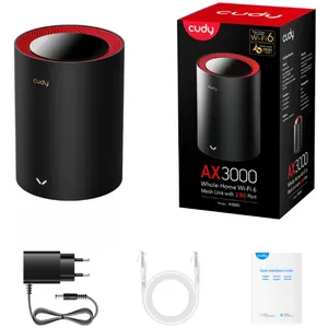 Cudy M3000 1-Pack AX3000  Dual Band 2.4Ghz+5Ghz WiFi6 MESH, 2.5G WAN+GE LAN, 5x Antena 128MB/256DDR