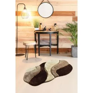 Curves - Brown (70 x 120) Multicolor Acrylic Bathmat