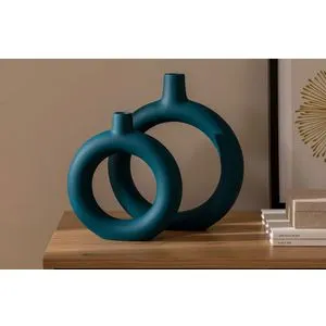 CY0142 Petrol Green Vase Set