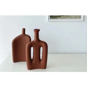 CY0154 Tile Red Vase Set
